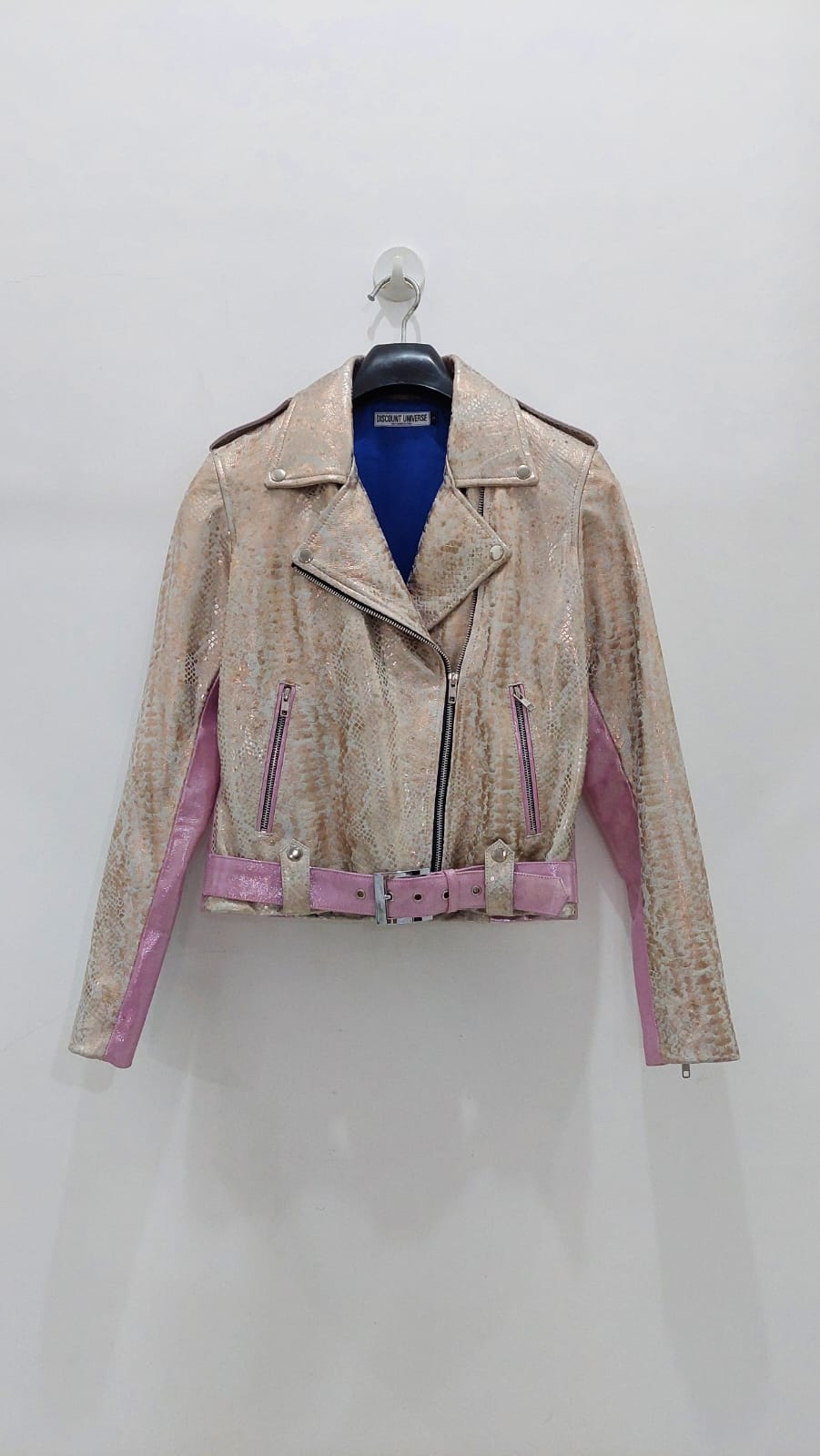 Rose Pink Phython Biker