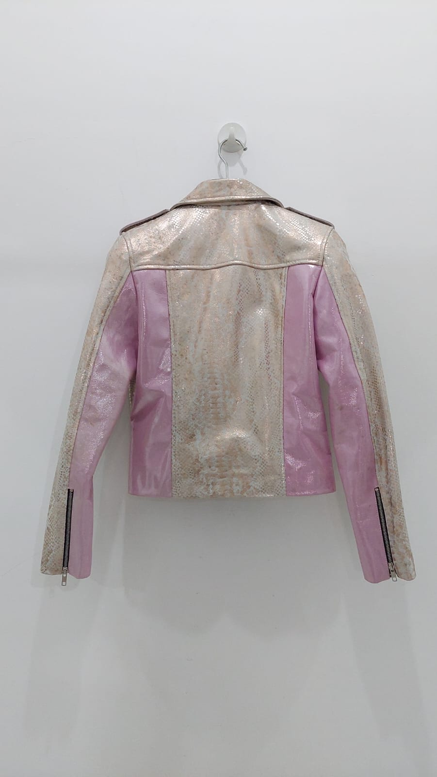 Rose Pink Phython Biker
