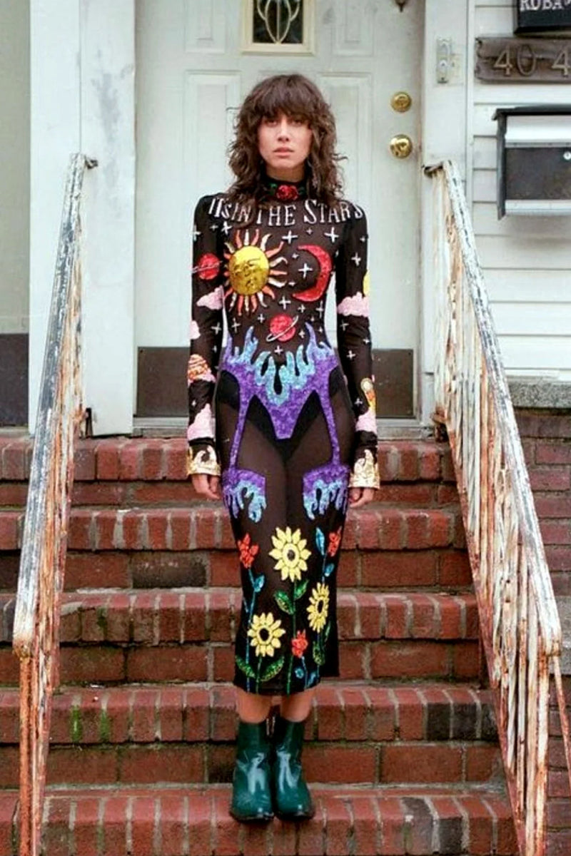 It's In The Stars Midi Dress