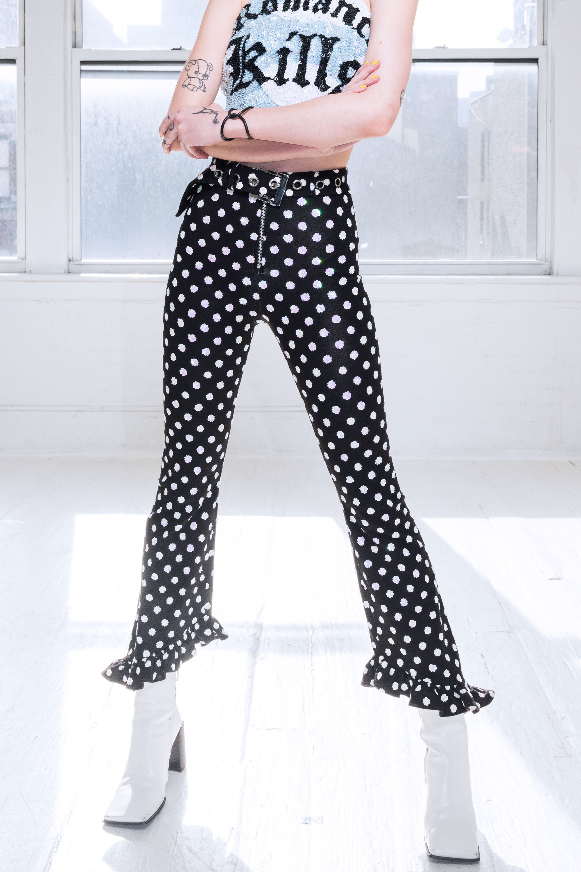 The Modern Love Sequin Pants in Black