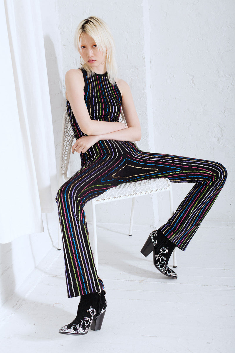 1999 Pinstripe Tank in Rainbow